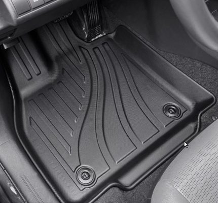 Toyoata bZ4X 2022 2023 2024 2025 Bilmåtter til kabinen ialt 3 gummimåtter original miljøvenlig og lugtfri gummi – Lav pris eksklusiv produceret af Umates Danmark 3