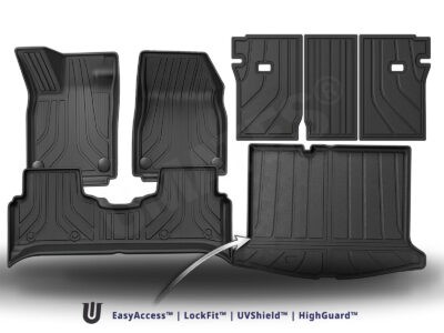 VW ID.4 2024 2025 Bilmåtter til kabine bagagerum ryglæn pakketilbud original miljøvenlig og lugtfri gummi – Lav pris eksklusiv produceret af Umates Danmark