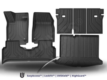 VW ID.4 2024 2025 Bilmåtter til kabine bagagerum ryglæn pakketilbud original miljøvenlig og lugtfri gummi – Lav pris eksklusiv produceret af Umates Danmark