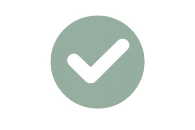 Neutral checkmark der viser delvis servicevilkår ved køb af biltilbehør