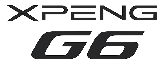 XPENG G6 logo i sort på hvid baggrund 2 linier - umates gear