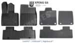 UMATES 6 dele bilmåtter til Xpeng G6 2023 med gummi og velour – komplet helårssæt