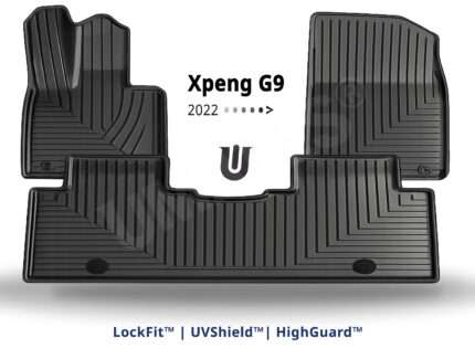 UMATES bil måtter kabinen til Xpeng G9 - fra 2022 og frem - med modeltilpasset pasform og original fastgørelse