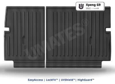UMATES rygpaneler til Xpeng G9 2022– skåner bagsæderne i bagagerummet mod skidt og snavs og nem rengøring – formstøbt til G9