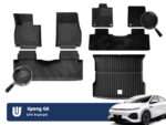 Komplet måttesæt med velour og gummimåtter til Xpeng G6 - Både kabine og bagagerum