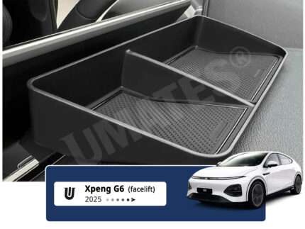 Centerkonsol opbevaringsbakke til XPeng G6 facelift og nyere årgange med skridsikker bund