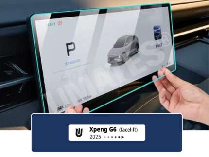 Montering af hærdet glas skærmbeskyttelse på 14,96" centerdisplay i Xpeng G6 2025 og nyere – anti-refleks og ridsefast beskyttelse