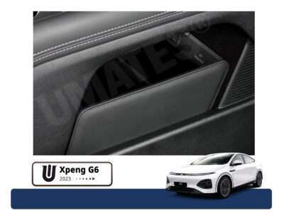 Eksklusiv indsats med høj kant til nederste midterkonsol i Xpeng G6, som integrerer naturligt med bilens design