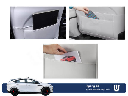 Sædebeskyttelsen til Xpebg G6 har opbevaringslommer til passagerenes ejendele.