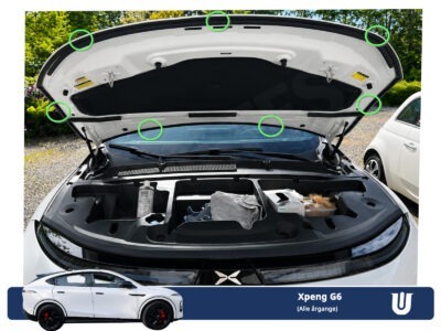 Frunk bagageindsats i XPENG G6 – opbevar udstyr uden at skabe fugt i kabinen
