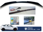Monteringssæt til Xpeng G6 spoiler med 3M-tape, primer og clips samt rengøring af bagklap før montering